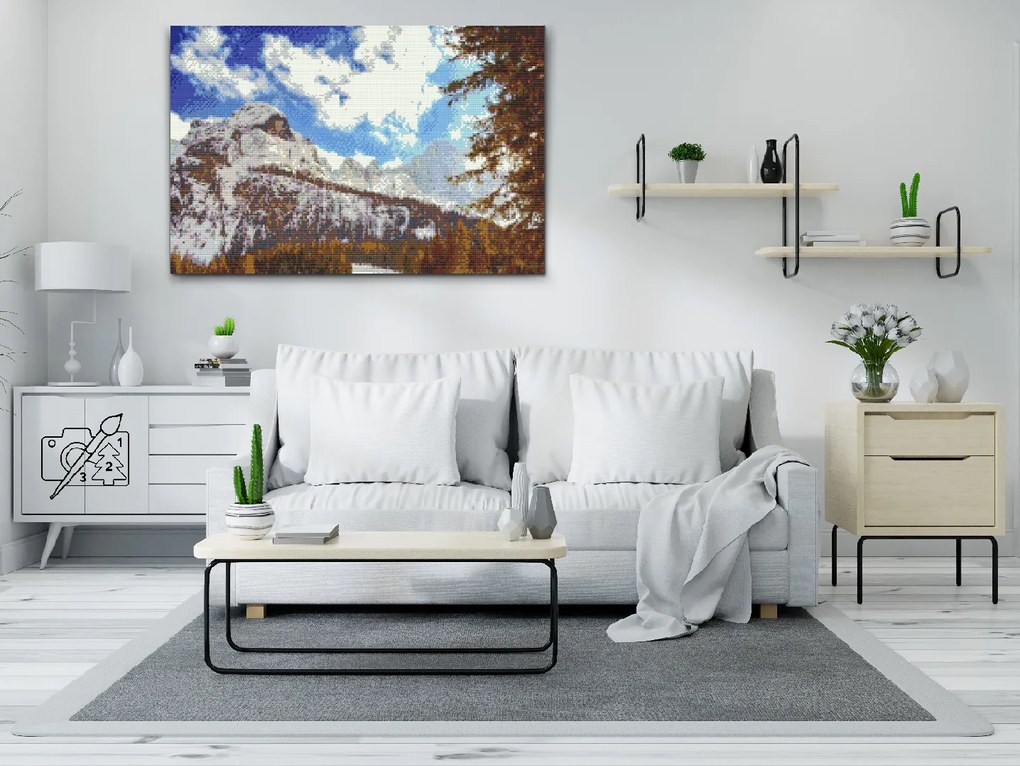 Gario Diamantové maľovanie Monte Civetta, Dolomity 2 Rozmery: 60 x 40 cm, Rámovanie: Iba zrolované plátno, Diamanty: Štvorcové