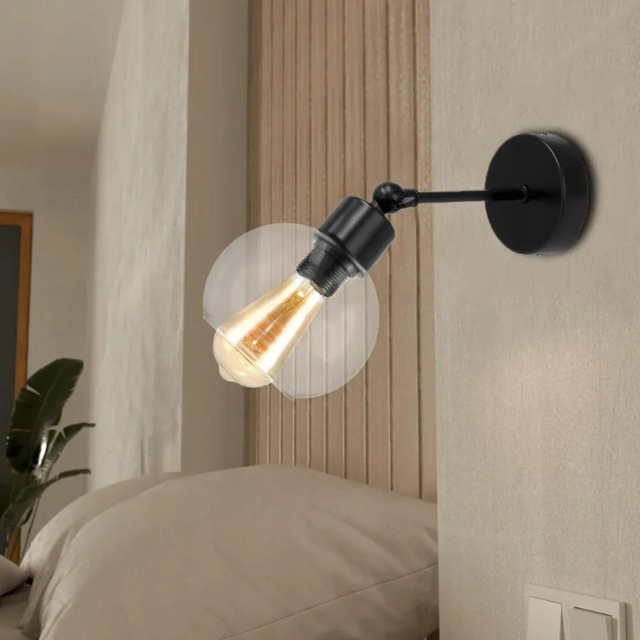 BERGE LED sklenené nástenné / stropné svietidlo 1xE27 - priehľadná guľa