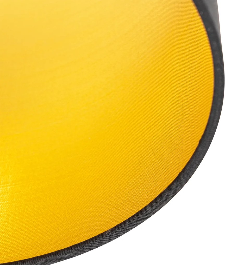 Stropné svietidlo čierne so zlatým vnútrom 3-svetlo - Multidrum