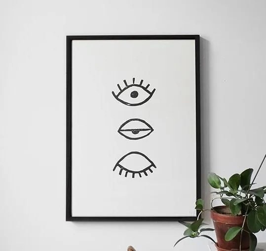 Fine Little Day Autorský plagát Eye Eye Black 50x70cm