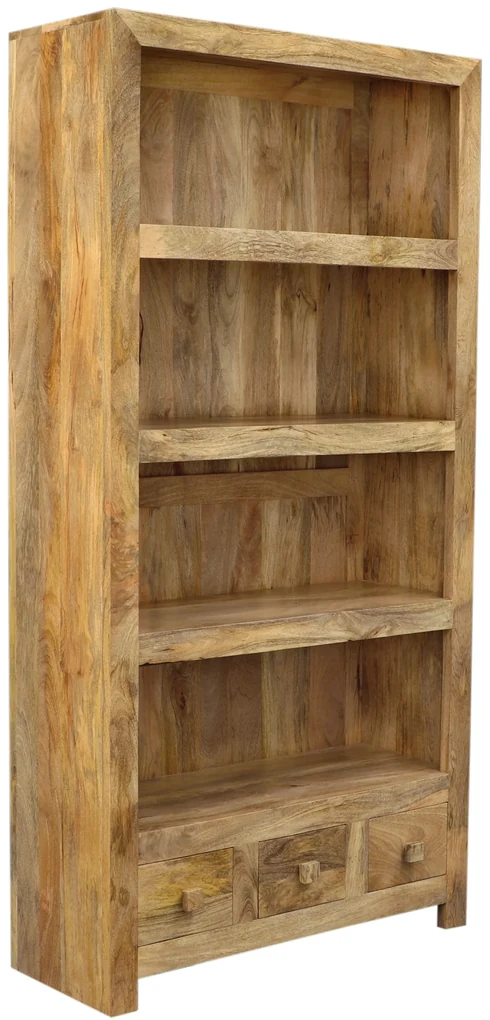 furniture-nabytek.cz - Drevená knižnica 90x180x35 z masívu mango