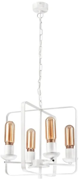 Luster na reťazi CEDRIC II 4xE27/60W/230V biela