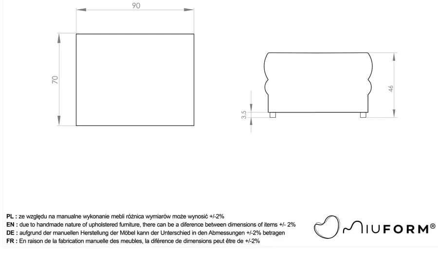 Tmavosivá podnožka Wilson – Miuform