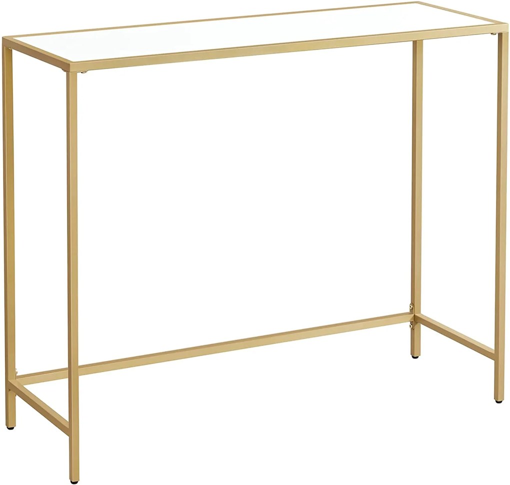 Vysoký konzolový stolík, 100 x 80 x 35 cm, zlatý