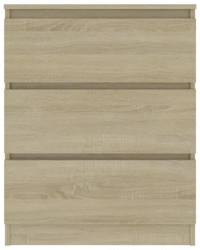 vidaXL Komoda, dub sonoma 60x35x76 cm, drevotrieska-