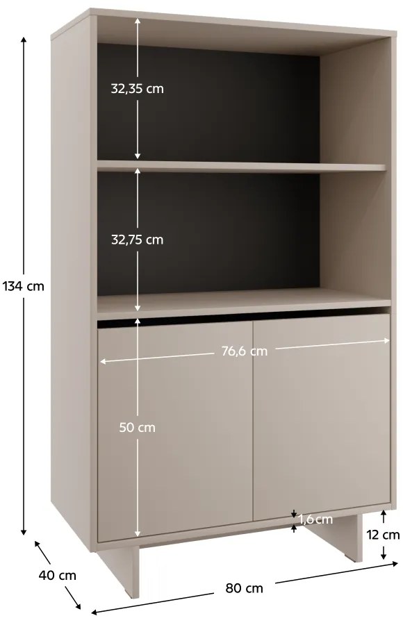 Skrinka STANDO STD04, krémová