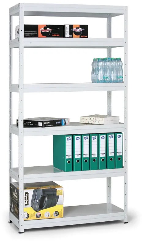 Kovona Policový kovový regál, 175 kg, 1770 x 900 x 400 mm, sivý