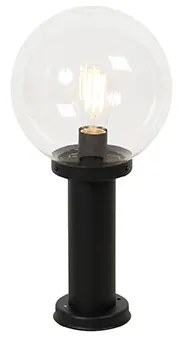 Vonkajšia stojaca lampa čierna s plastovou guľou 50 cm IP44 - Sfera