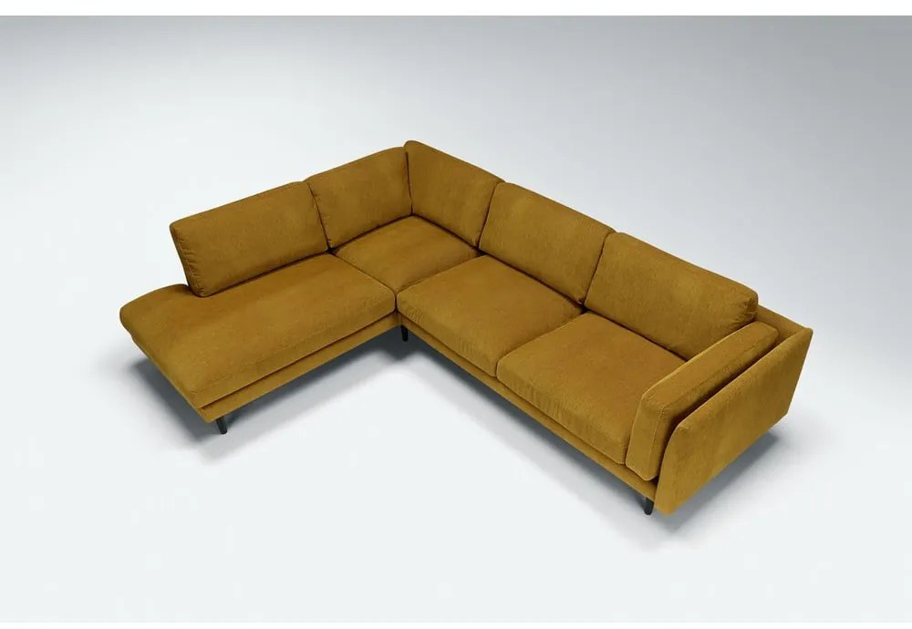 Tmavožltá rohová pohovka Sigge - Sits