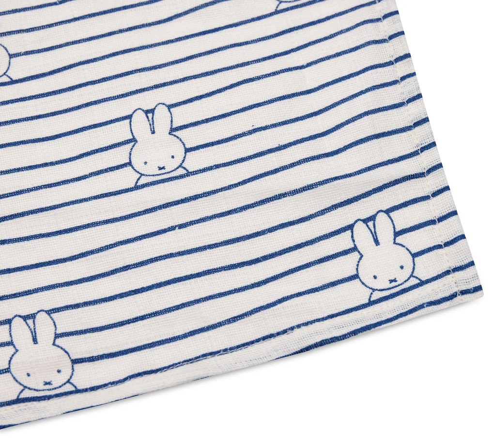 Plienky zavinovacie 2ks 115x115 cm Miffy Stripe Navy