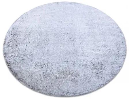 Okrúhly prateľný koberec LAPIN shaggy, protišmykový , sivá / slonová kosť Veľkosť: kruh 160 cm