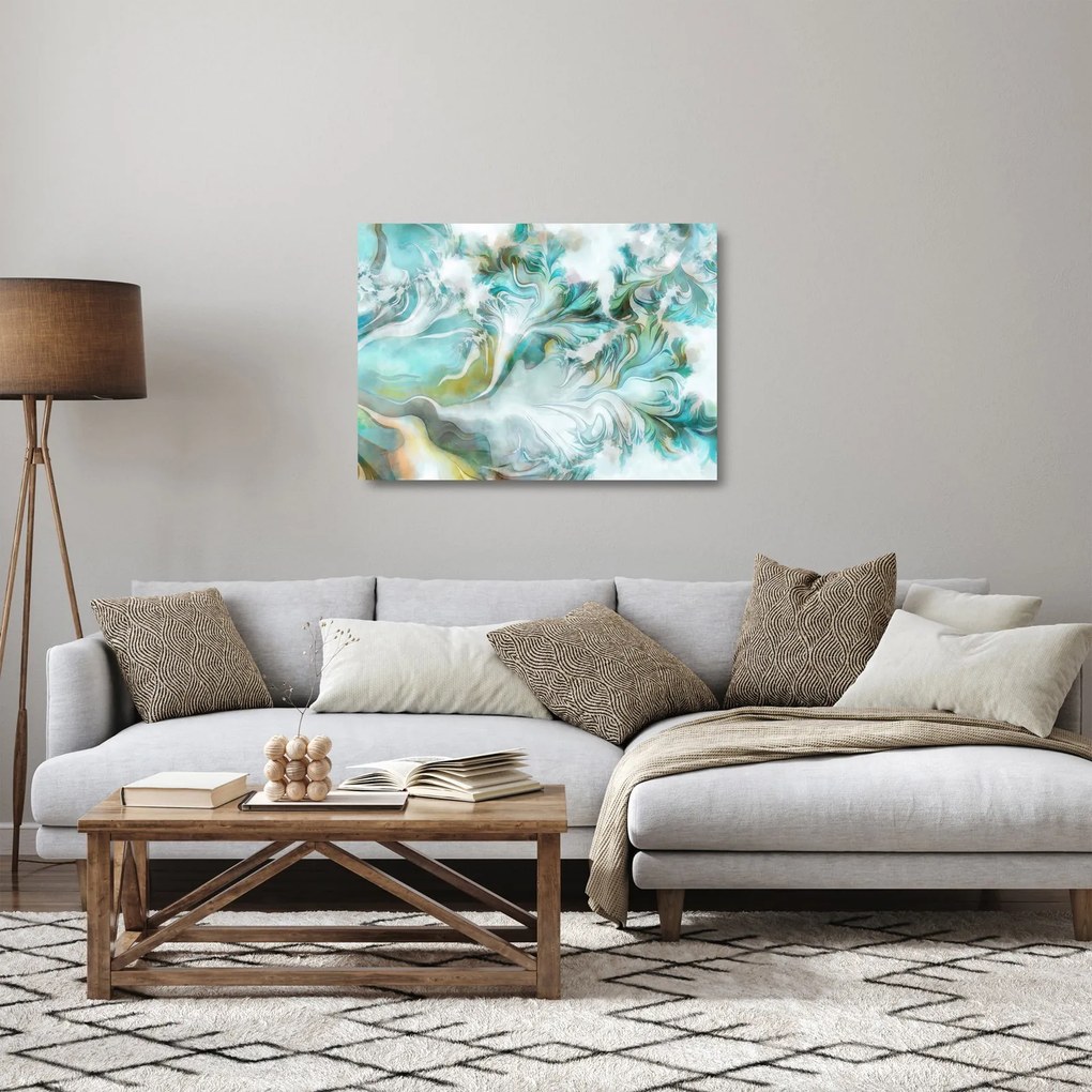 Sklenený obraz - Maľba abstraktných vzorov (70x50 cm)