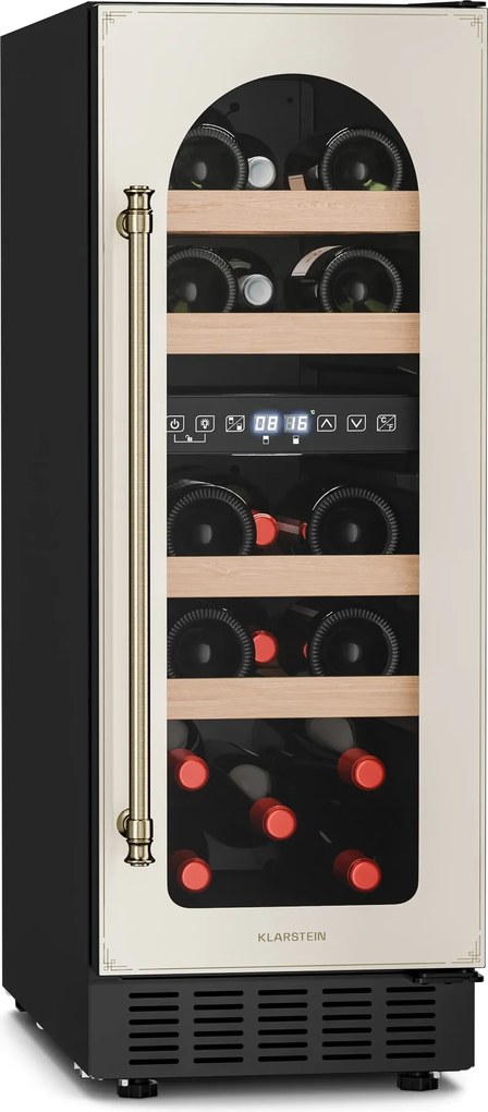 Klarstein Vinovilla Victoria 17 Duo chladnička na víno, 2 chladiace zóny, Dotykové ovládanie, 17 fliaš, 4 police