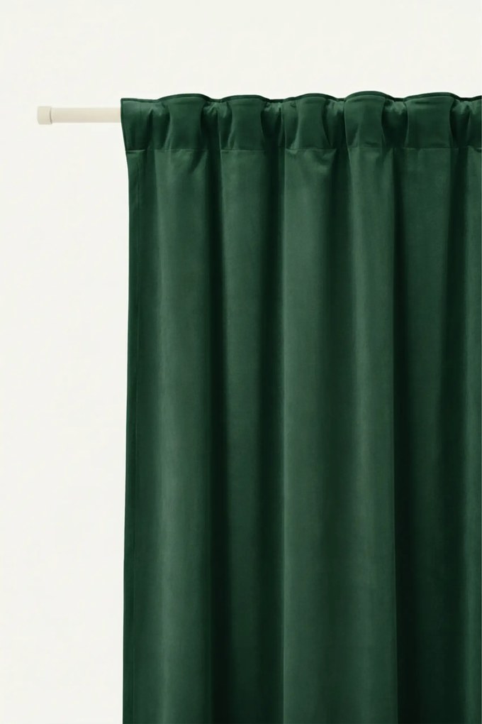 Velúrový záves SOFT VELVET fľašovo zelený 140x250 cm