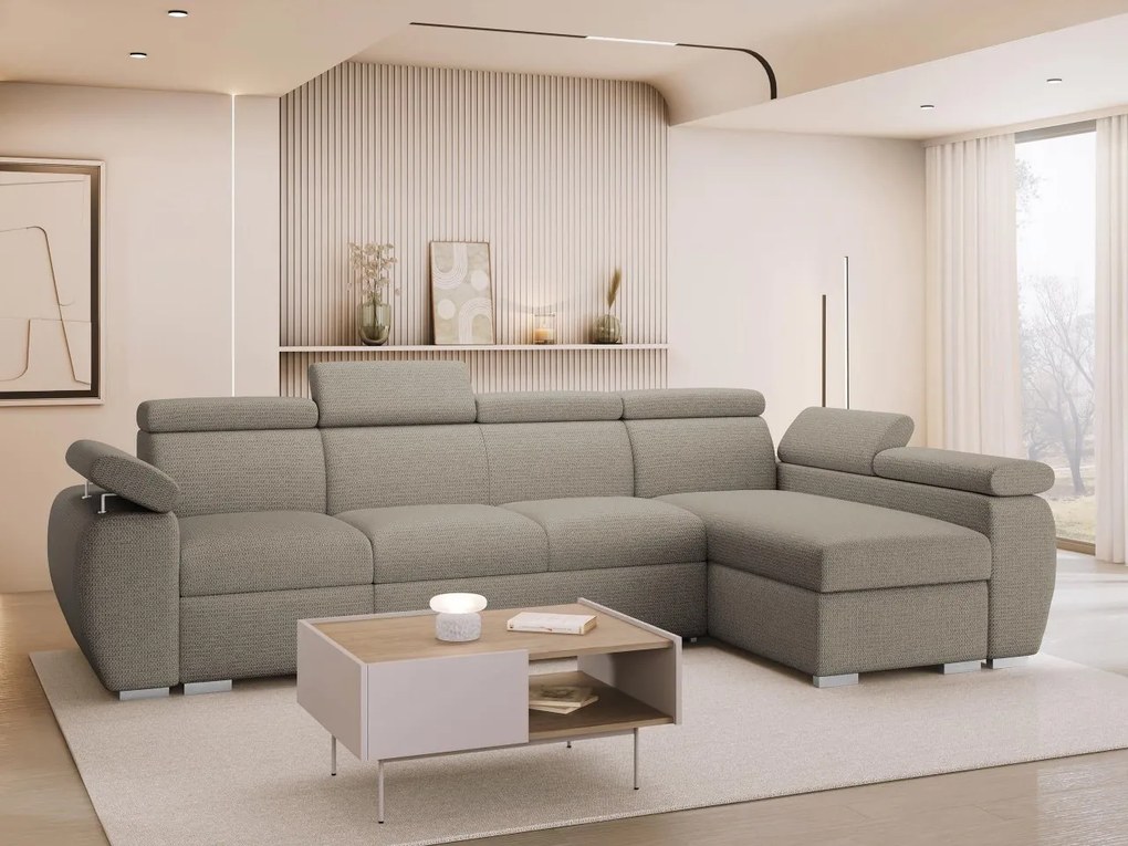 Rohová rozkladacia pohovka Giza LCP, Strana: Ľavá - LCp+2r+1p(65), Dostupné poťahy: Paros 04