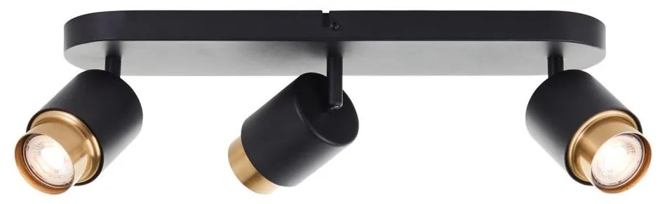 Brilliant - LED bodové svietidlo COVELO 3xGU10/5W/230V čierna/zlatá