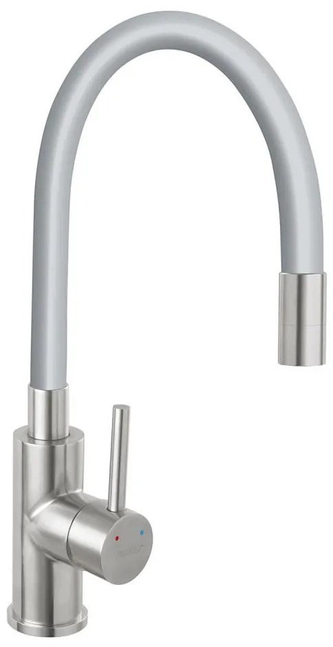 FERRO - Drezová batéria s flexibilným ramienkom nerez/šedá