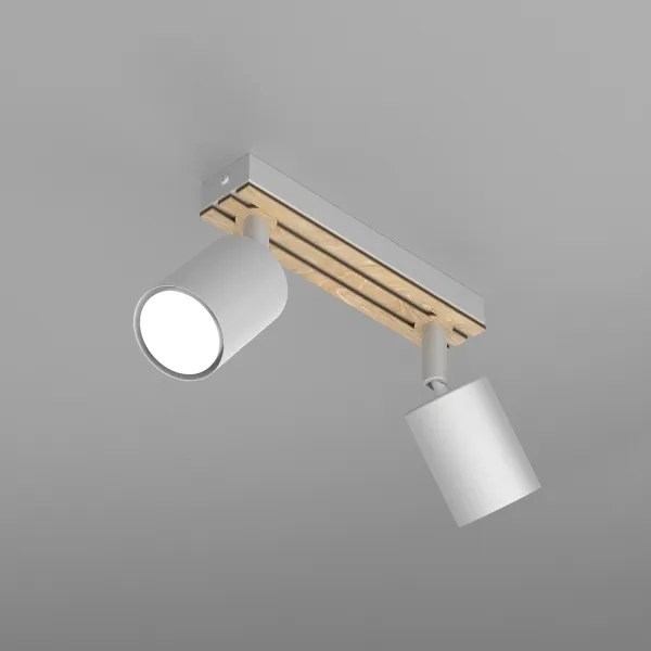 Bodové svietidlo TERRA 2xGU10/8W/230V biela/dub