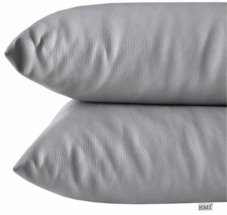 Vankúš sivý ekokoža EMI, Vankúš 40x40 cm