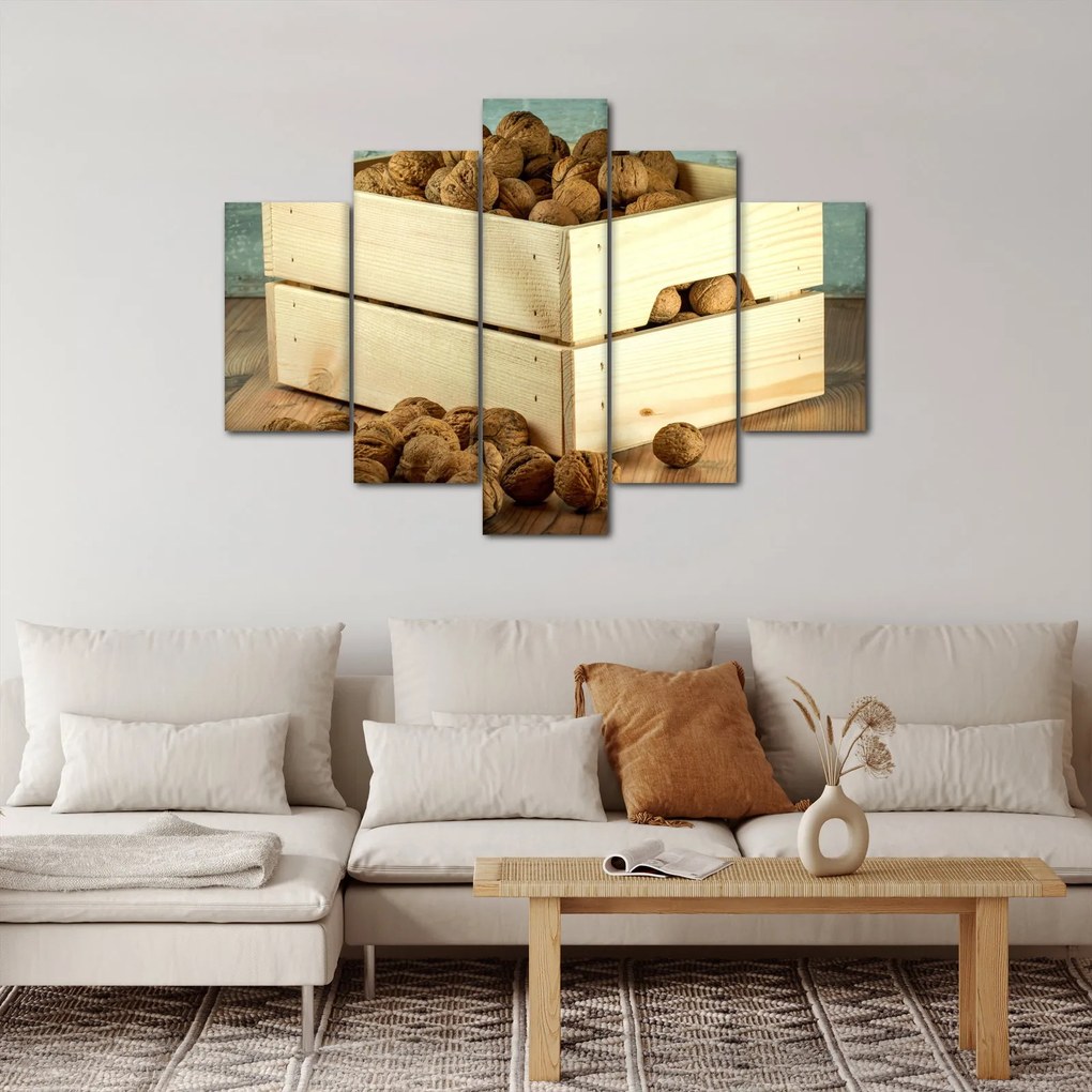 Obraz - Jesenné zátišie s orechmi (150x105 cm)