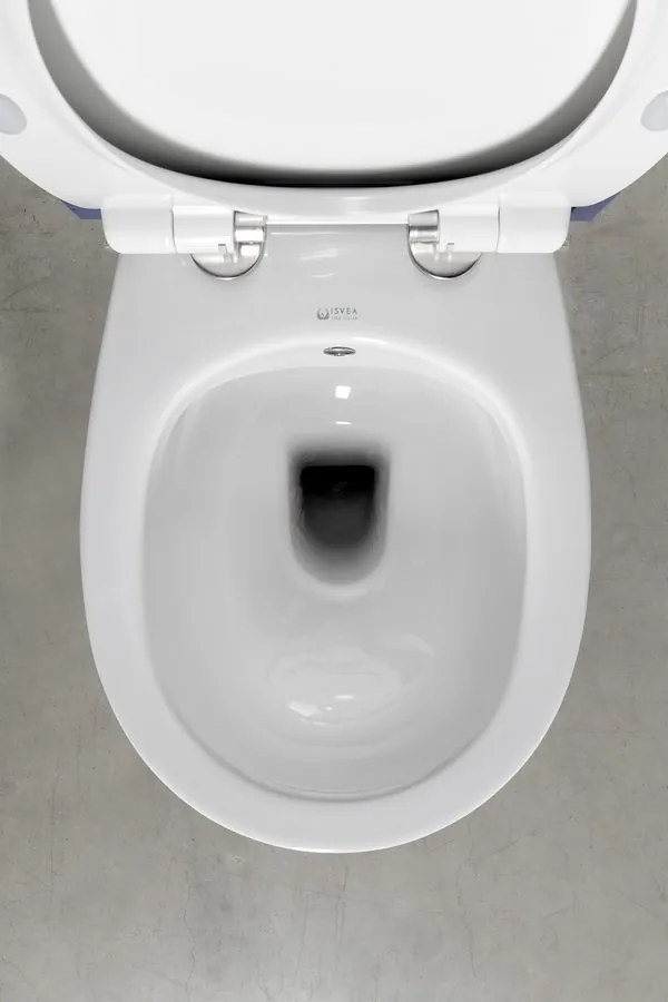 Isvea Isvea, SENTIMENTI CLEANWASH závesná WC misa, integrovaný ventil a bidetová spŕška, Rimless, 36x51cm, biela, 10ARS1101I