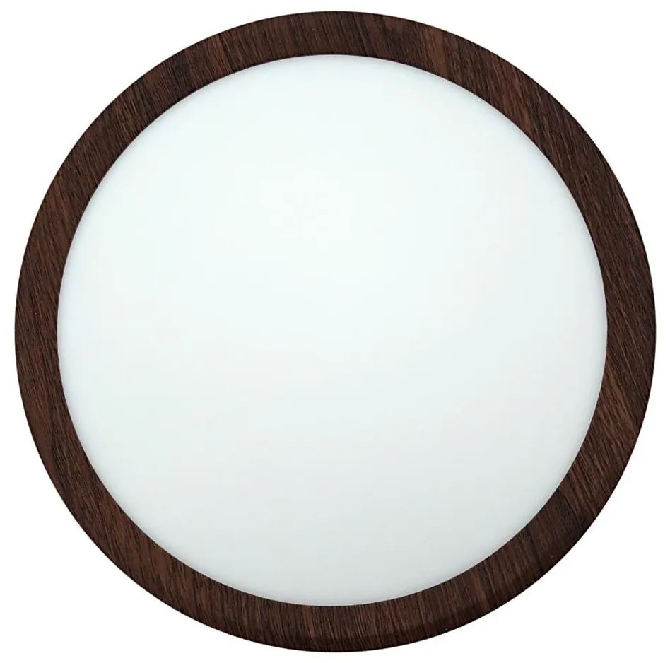 LED stropné svietidlo LED/18W/230V s prepínateľnou teplotou svetla 3000/4000/6500K, priemer 23 cm, hnedé