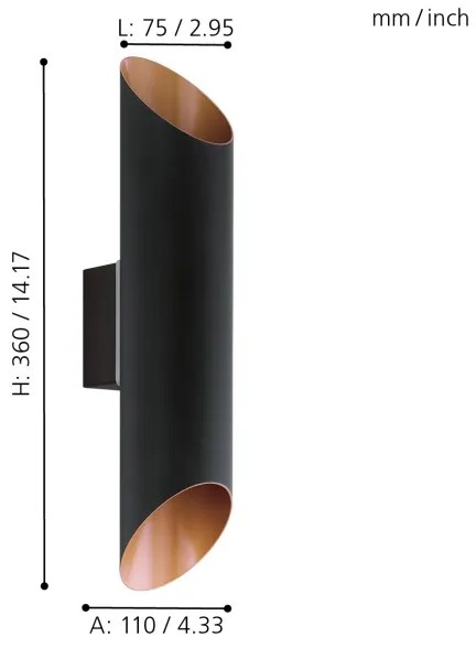 Eglo 94804 - LED Vonkajšie svietidlo AGOLADA 2xLED/3,7W/230V IP44