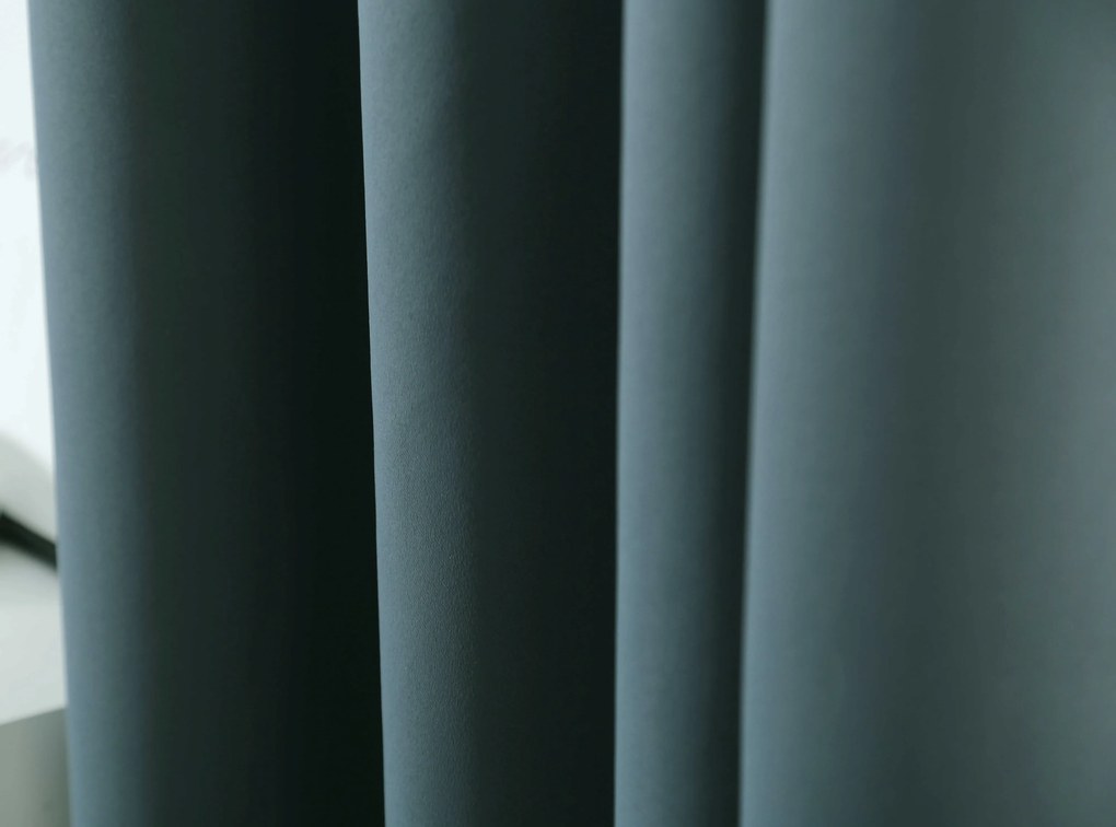 Modrozelený záves OXFORD 140x250 cm Zavesenie: Kovové krúžky
