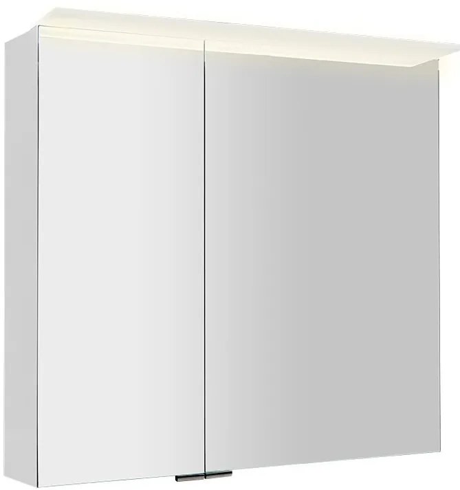 Sapho Sapho, LINEX galérka s LED osvetlením, 80x70x15cm, biela, LX080-0030