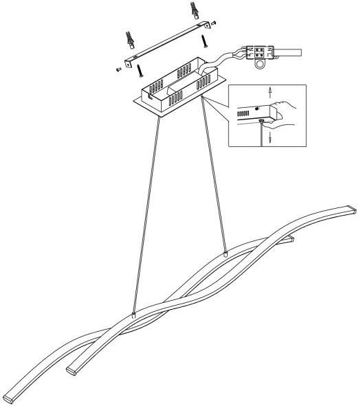 Eglo 96104 - LED luster LASANA 2 2xLED/14W/230V