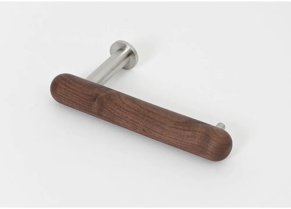 Nástenný držiak na toaletný papier z orechového dreva Wireworks Yoku