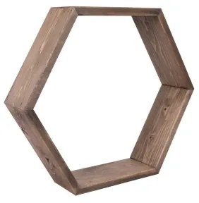 SADA 3x Nástenná polica smrek hnedá