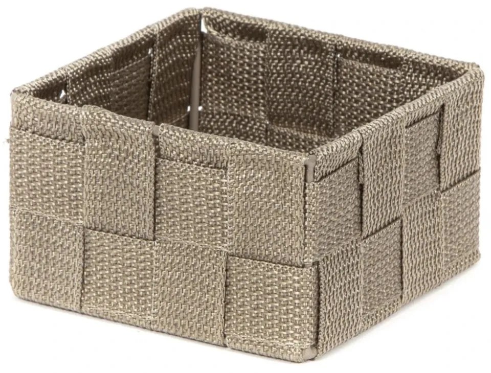 Compactor Úložný organizér do zásuvky Compactor TEX - košík S,  12 x 12 x 7 cm, Taupe (sivo-béžový), S