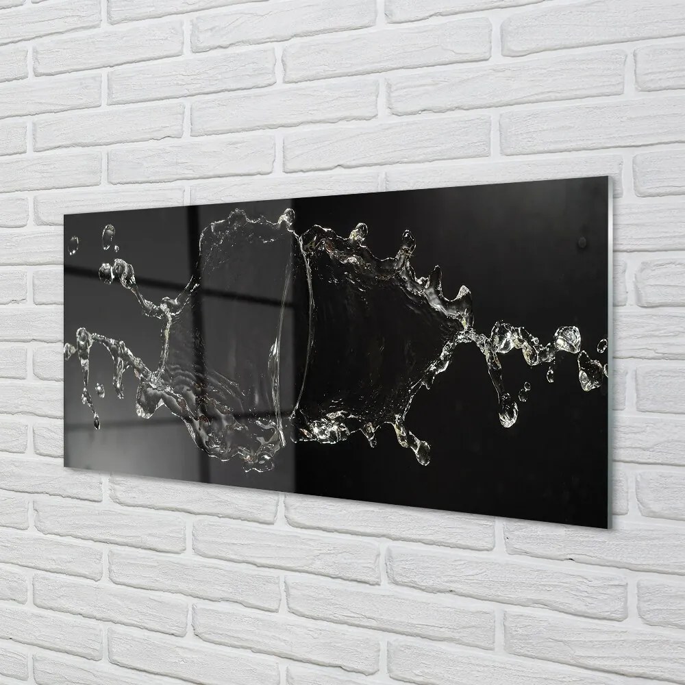Obraz na skle Tryskanie vodné kvapky 100x50 cm