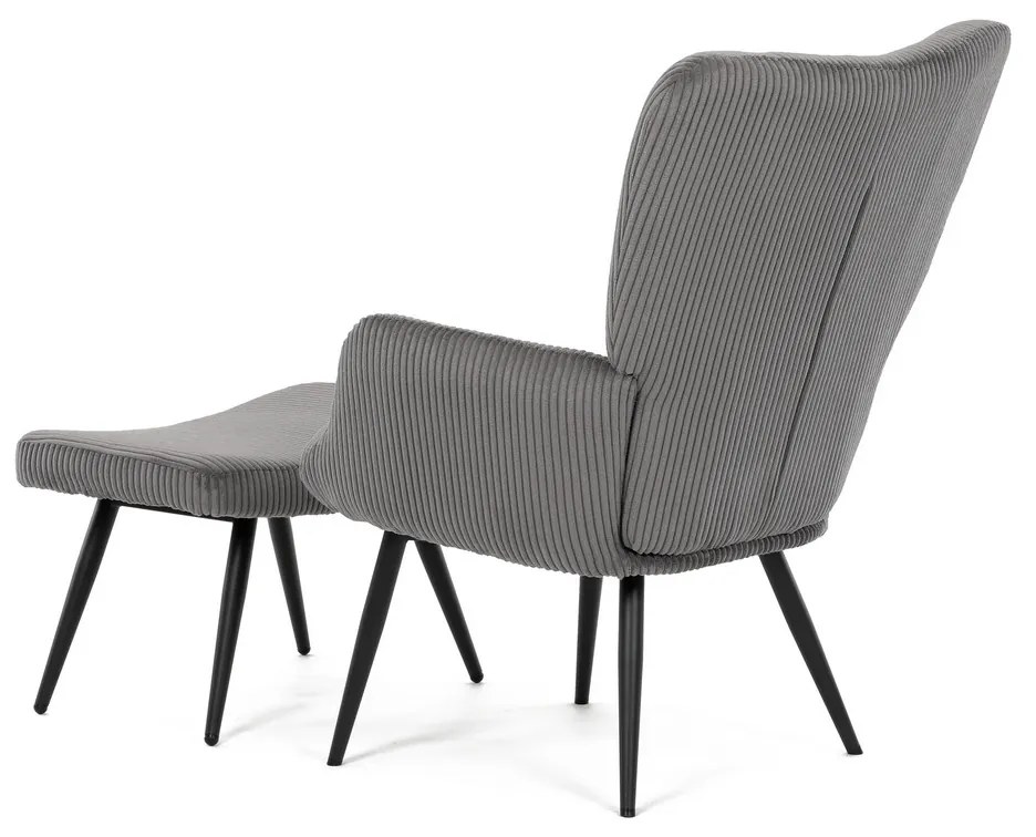 Relaxačné kreslo s podnožkou L7285 GREY6, sivé