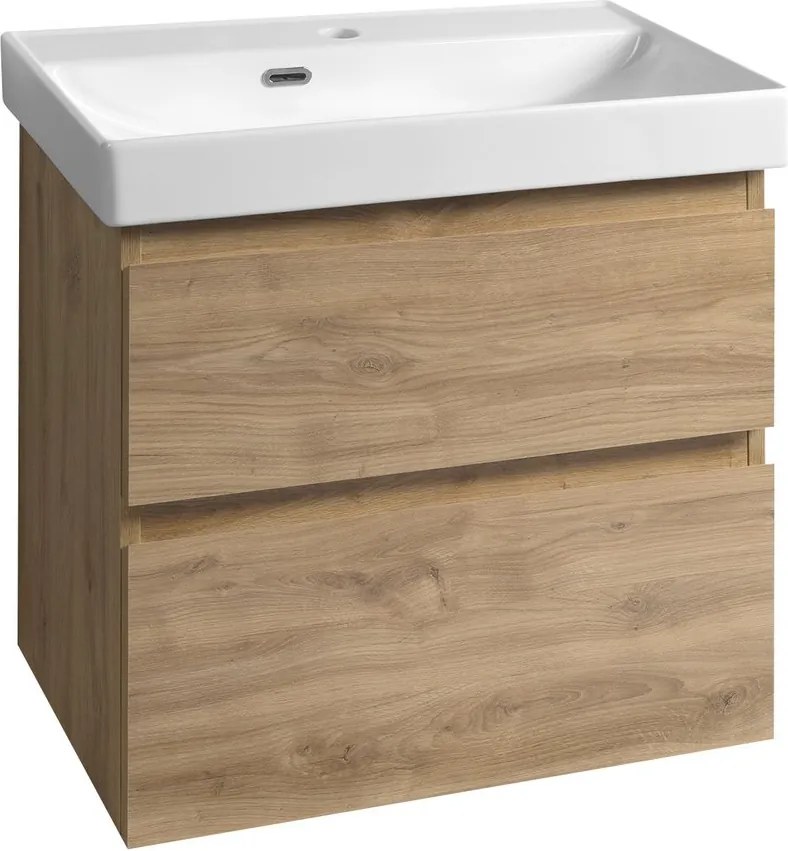 Aqualine Aqualine, ALTAIR umývadlová skrinka 61,5x60x37cm, dub emporio, AI368