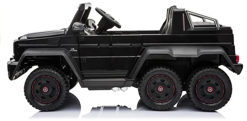 RAMIZ ELEKTRICKÉ AUTÍČKO MERCEDES G63 6x6 LCD - MP4 - ČIERNE - MOTOR - 6 x 45W BATÉRIA - 12V/14Ah - 2023