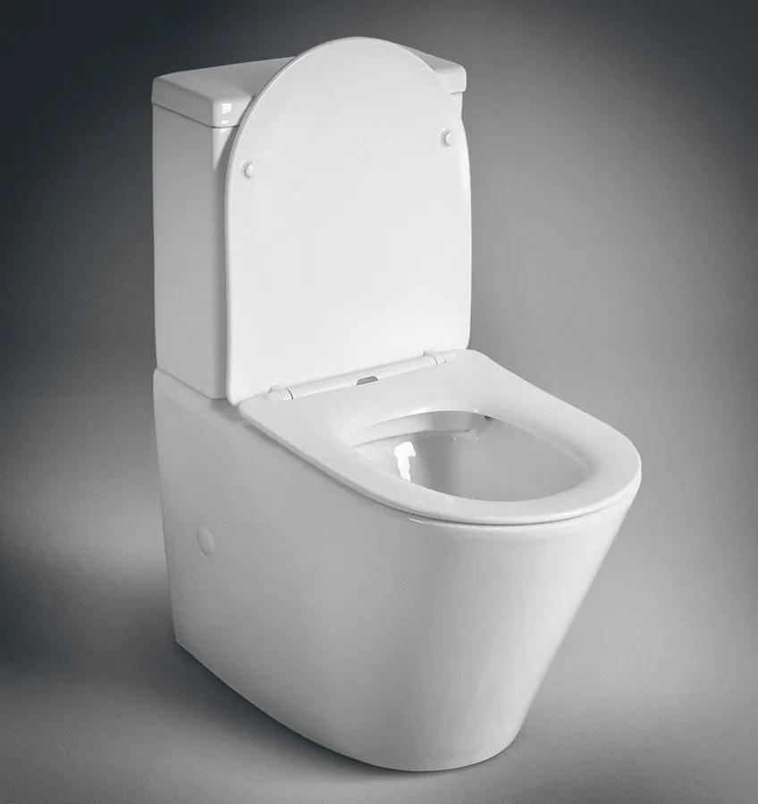 Sapho, PACO RIMLESS WC kombi misa s nádržkou vrátane splachovacej súpravy, spodný/zadný, PC1012WR