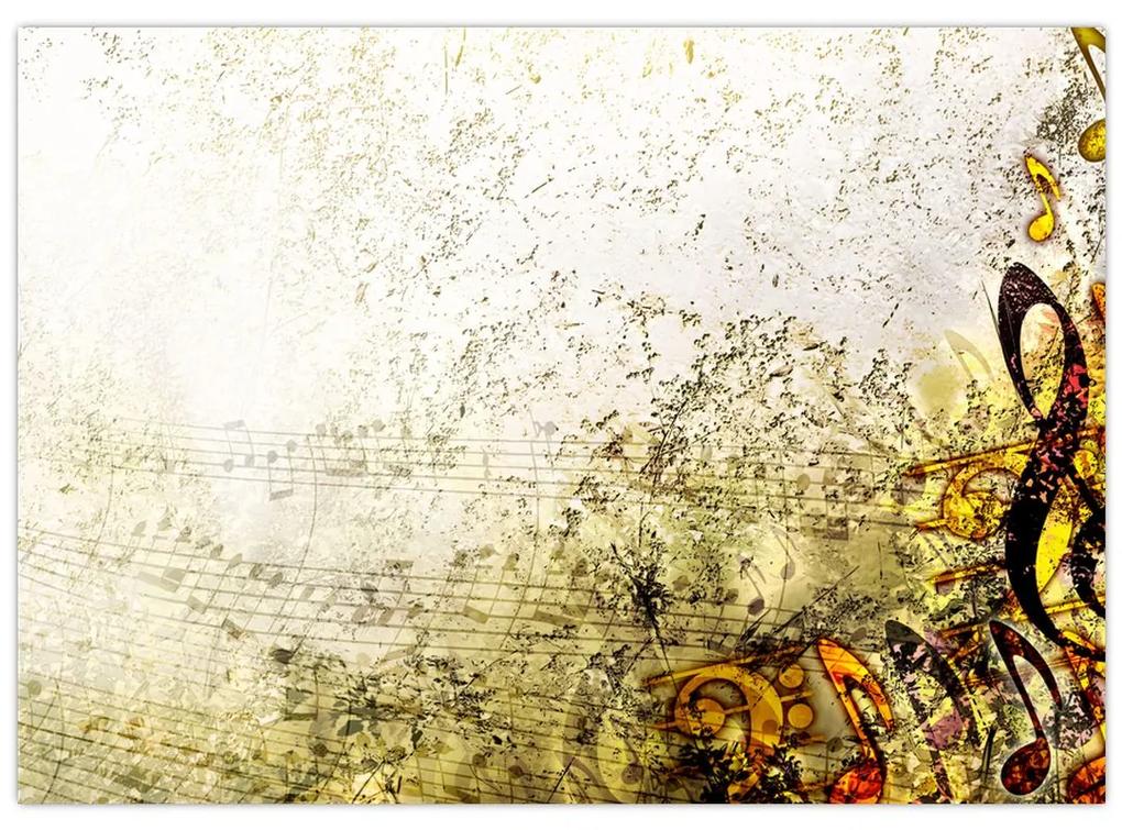 Sklenený obraz - Sila hudby (70x50 cm)