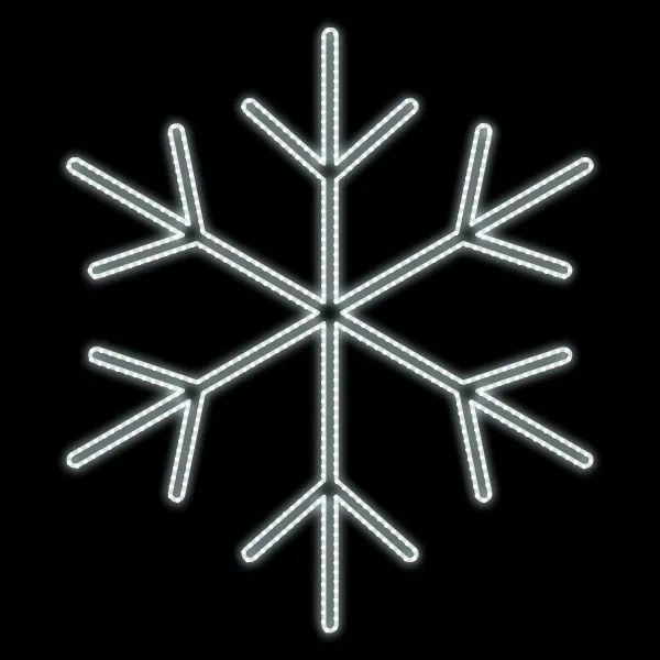 DECOLED Sada LED svetiel pre vianočné stromčeky vysoké 9-11 m, teplá biela s ľadovo bielymi dekormi EFD01