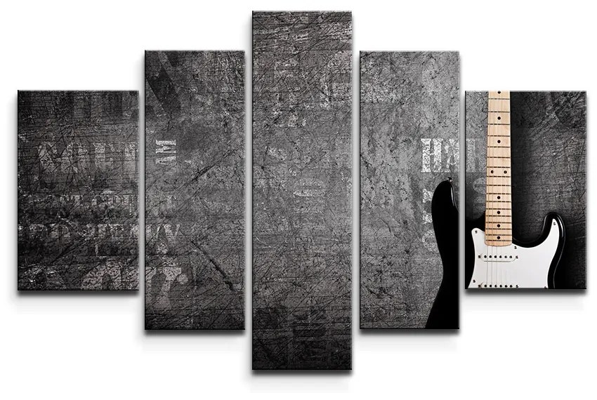 Sablio Obraz - 5-dílný Gitara - 125x90 cm