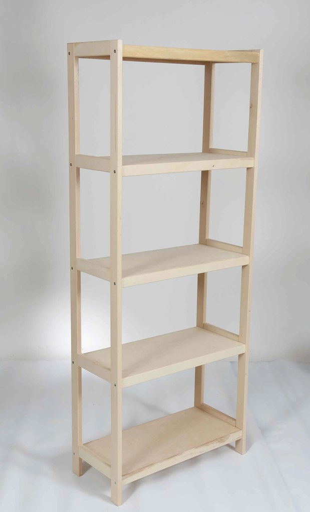 Regál drevený bukový počet políc 5 - 173x50x43 cm