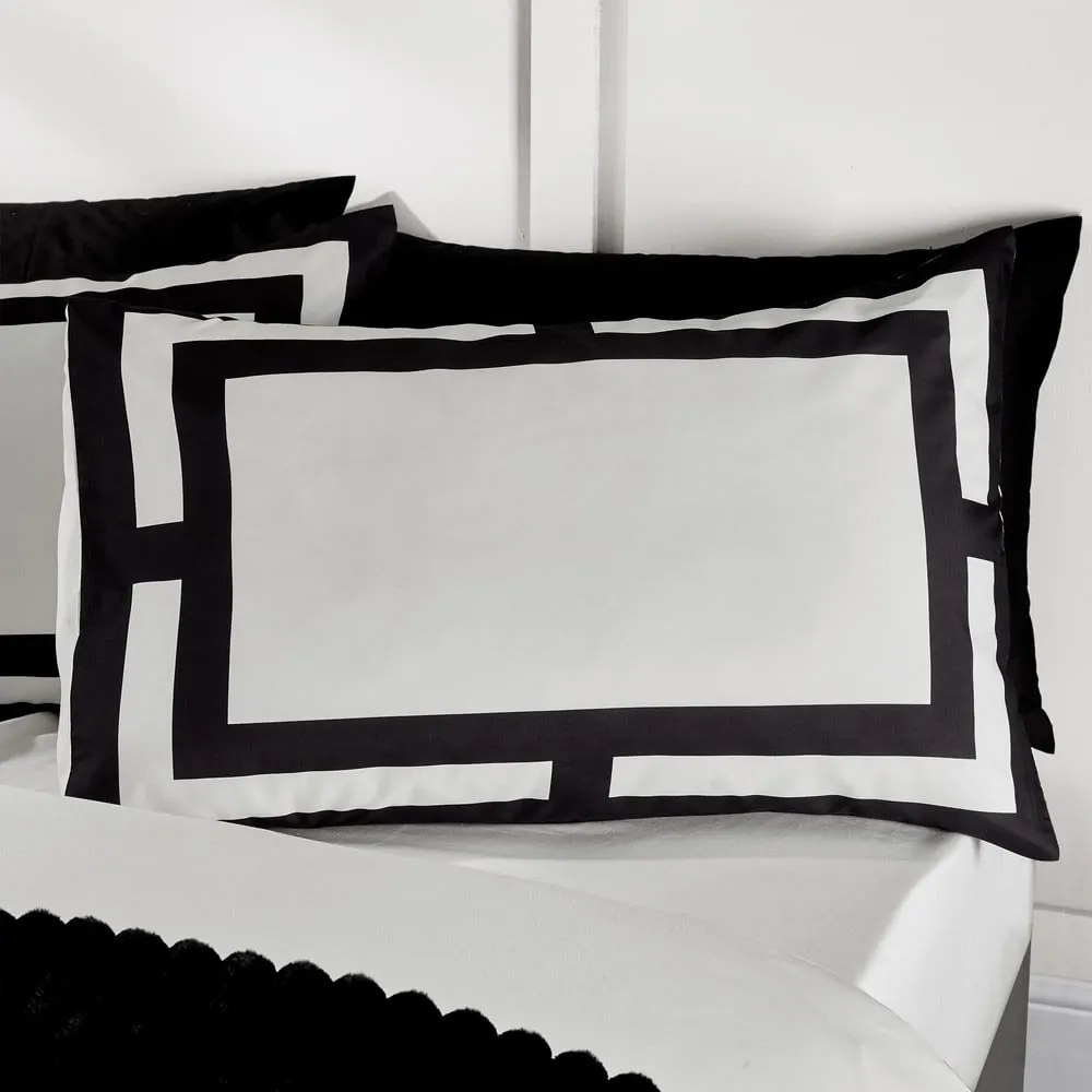 Čierno-biele obliečky na jednolôžko 135x200 cm Mono Panel – Catherine Lansfield