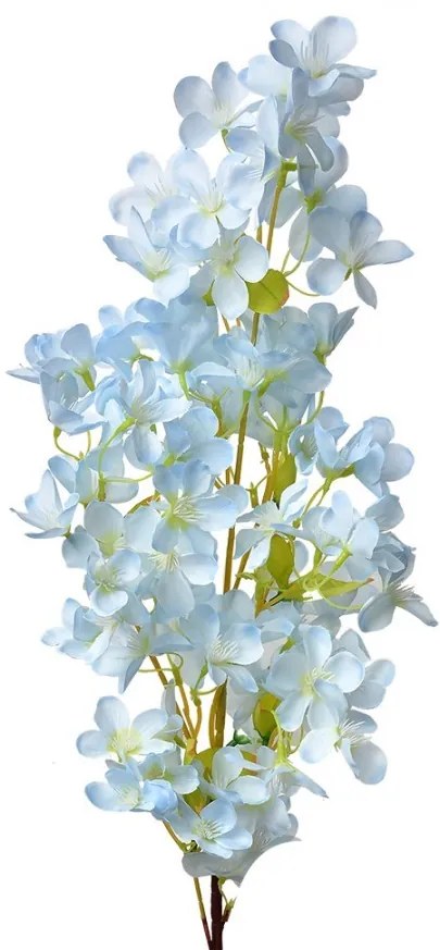 Dekorácia umelá kvetina s modrými kvetmi - 15*8*100 cm