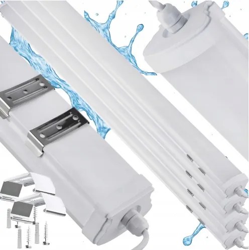 4x LED dielenská lampa 70W 150cm 7000lm 230v