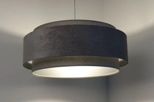 Luster na lanku DOBLO 1xE27/60W/230V pr. 60 cm šedá/strieborná