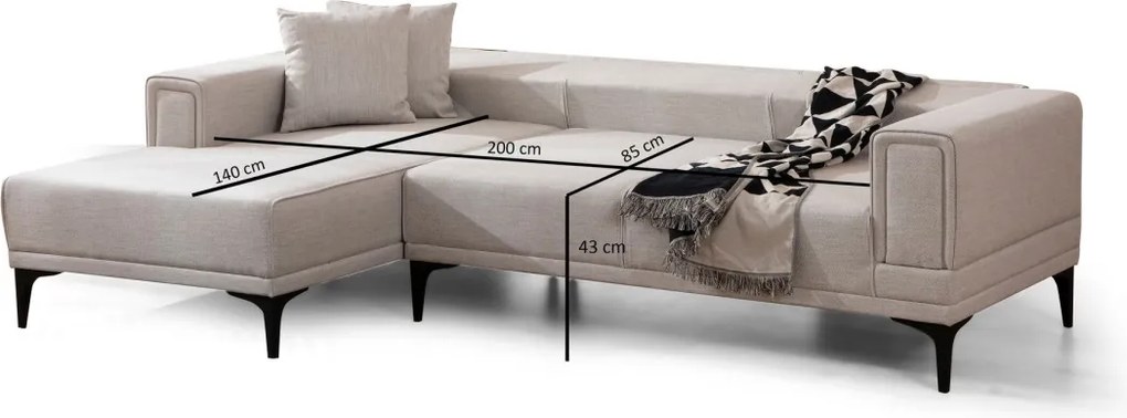 Rohová sedacia súprava Horizon 250 cm ecru ľavá