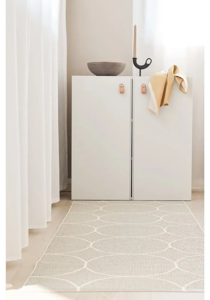 Krémový vnútorný a vonkajší behúň 70x300 cm Boo Linen – Pappelina