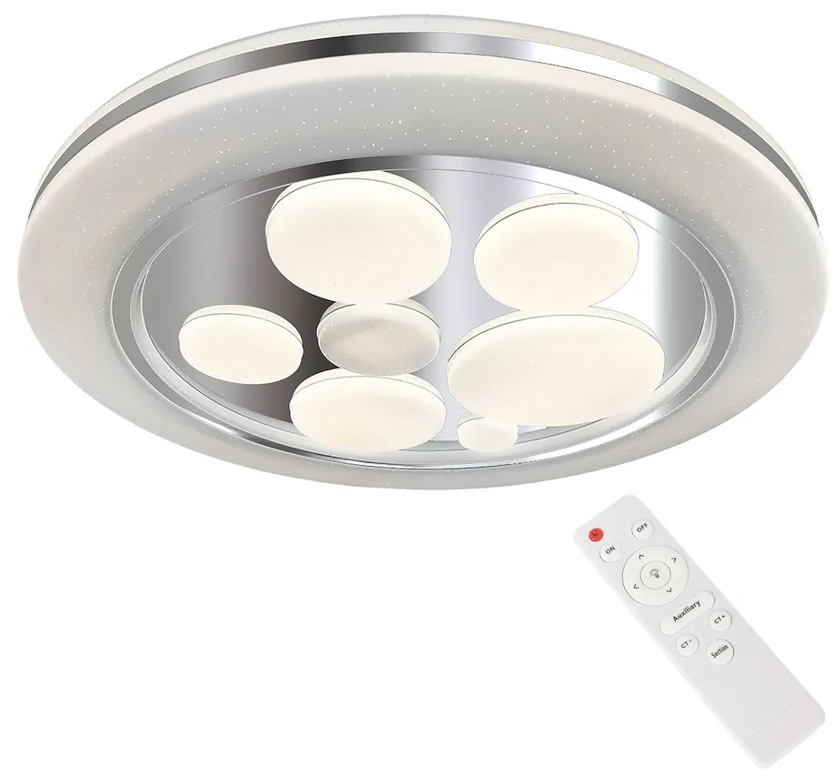 Stropné LED svietidlo Bubbles, 1x LED 24w, 3000-6000k, ch