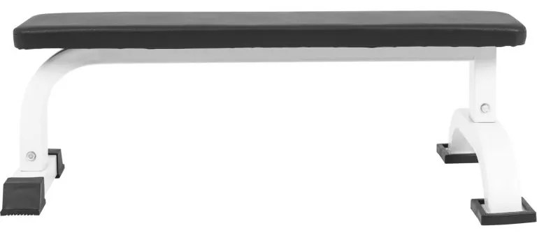 Gorilla Sports Rovná posilňovacia lavica, 110 cm, biela